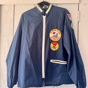 VTg 60s Surfer Navy Track Jacket Windbreaker Patches Kip Watson M Japan